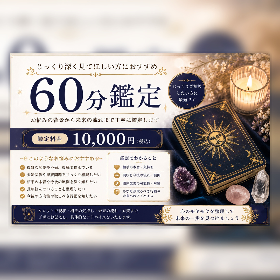 話しただけで心が軽くなる　60分￥10,000の画像